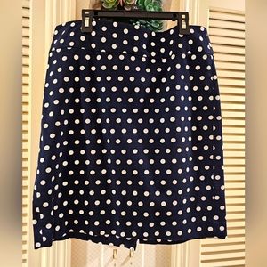 Banana Republic blue skirt with white polka dots size 8